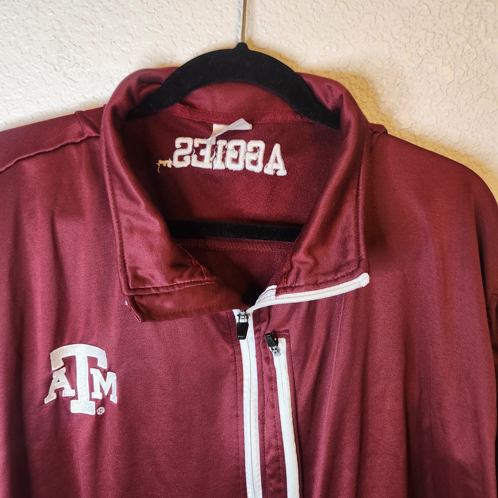 Rivalry Threads 91 Texas A&M Aggies Jacket Burgundy Full Zip Long Sleeve Mens 2X - Picture 6 of 14
